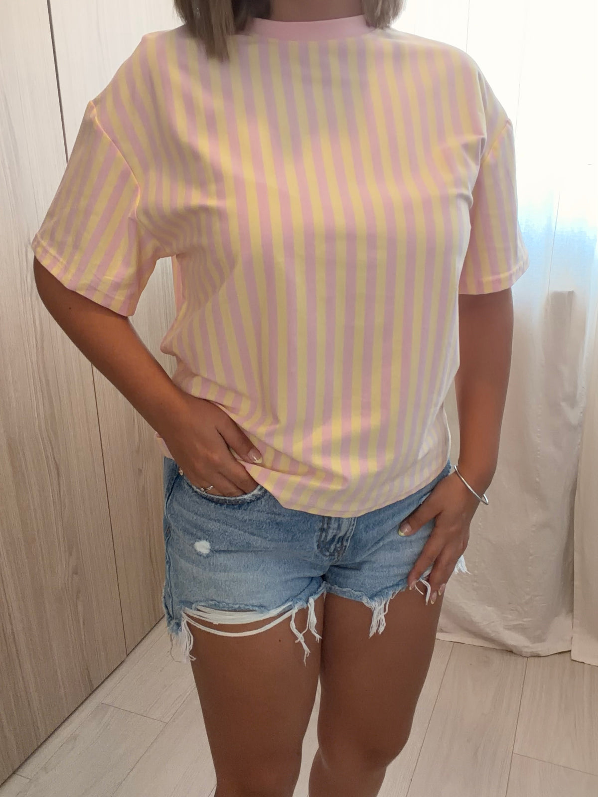 T-SHIRT COEUR - JAUNE