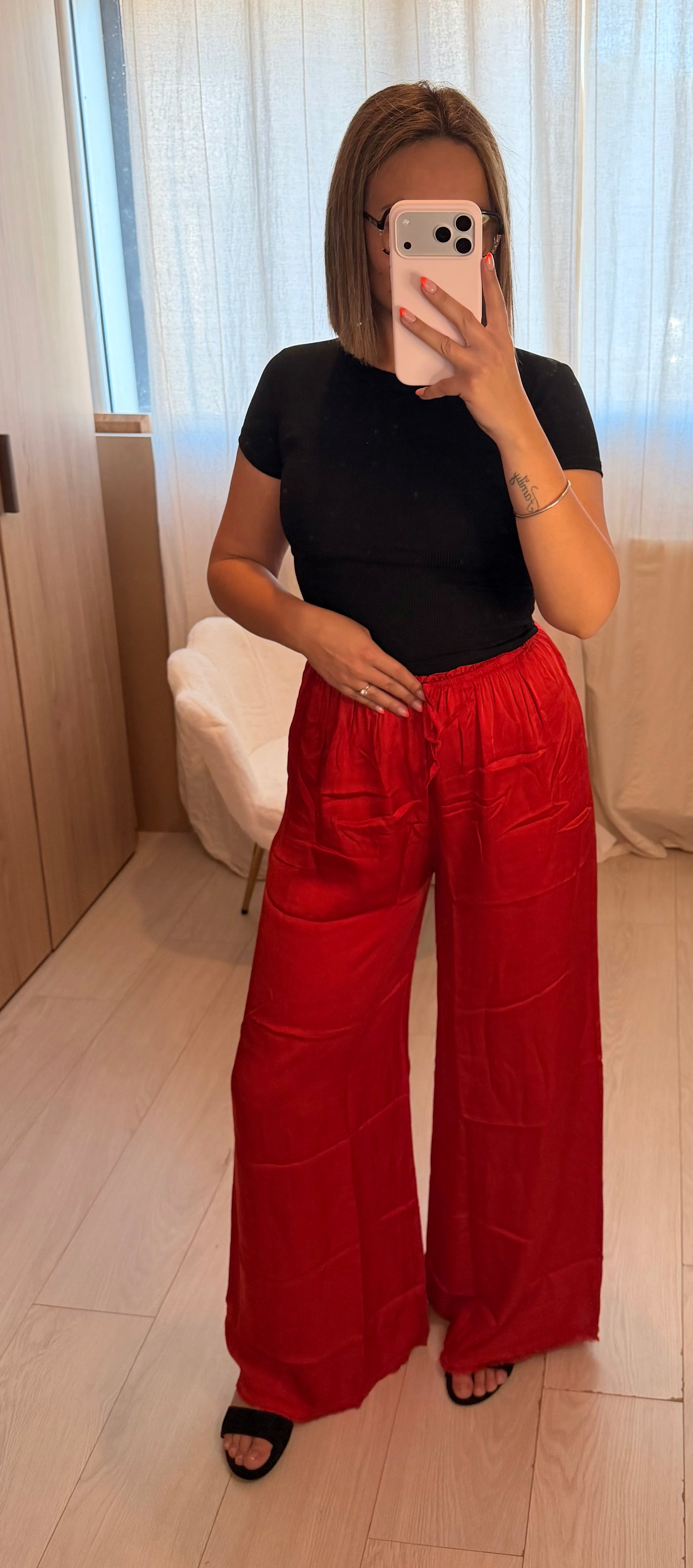 PANTALON LEA - ROUGE