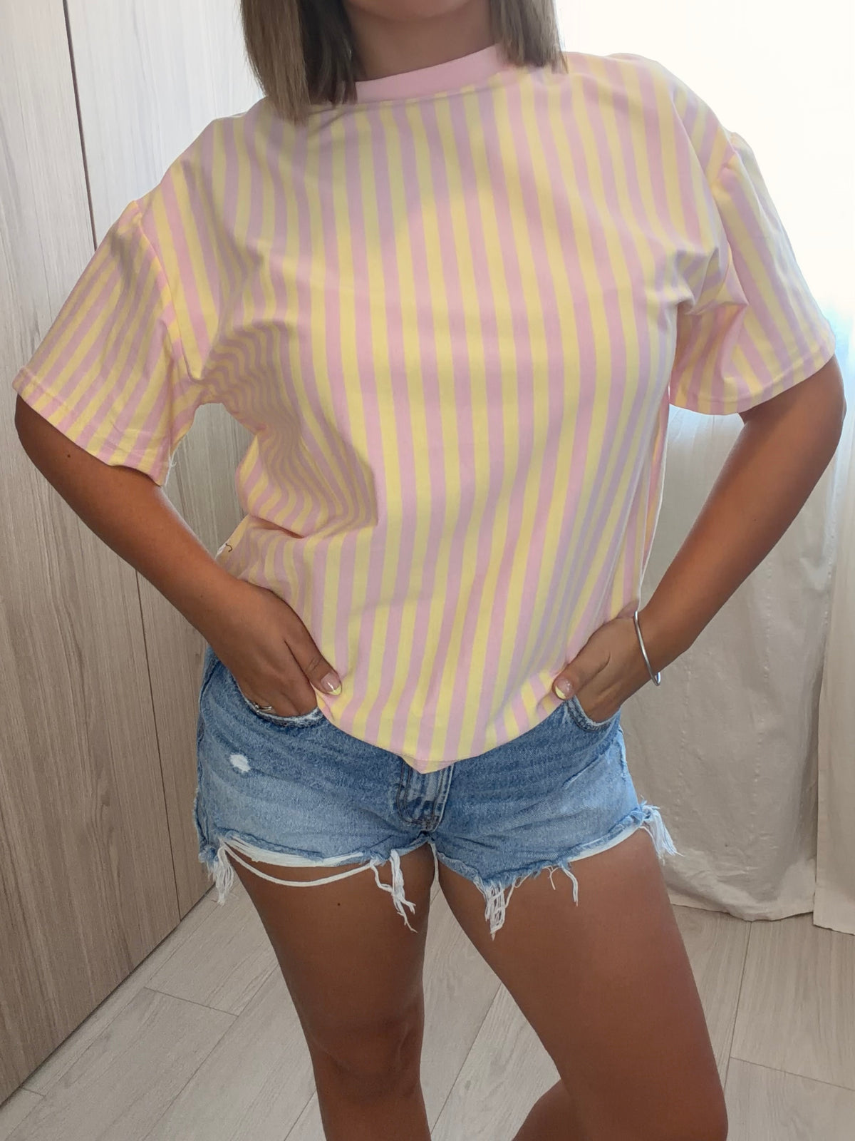 T-SHIRT COEUR - JAUNE