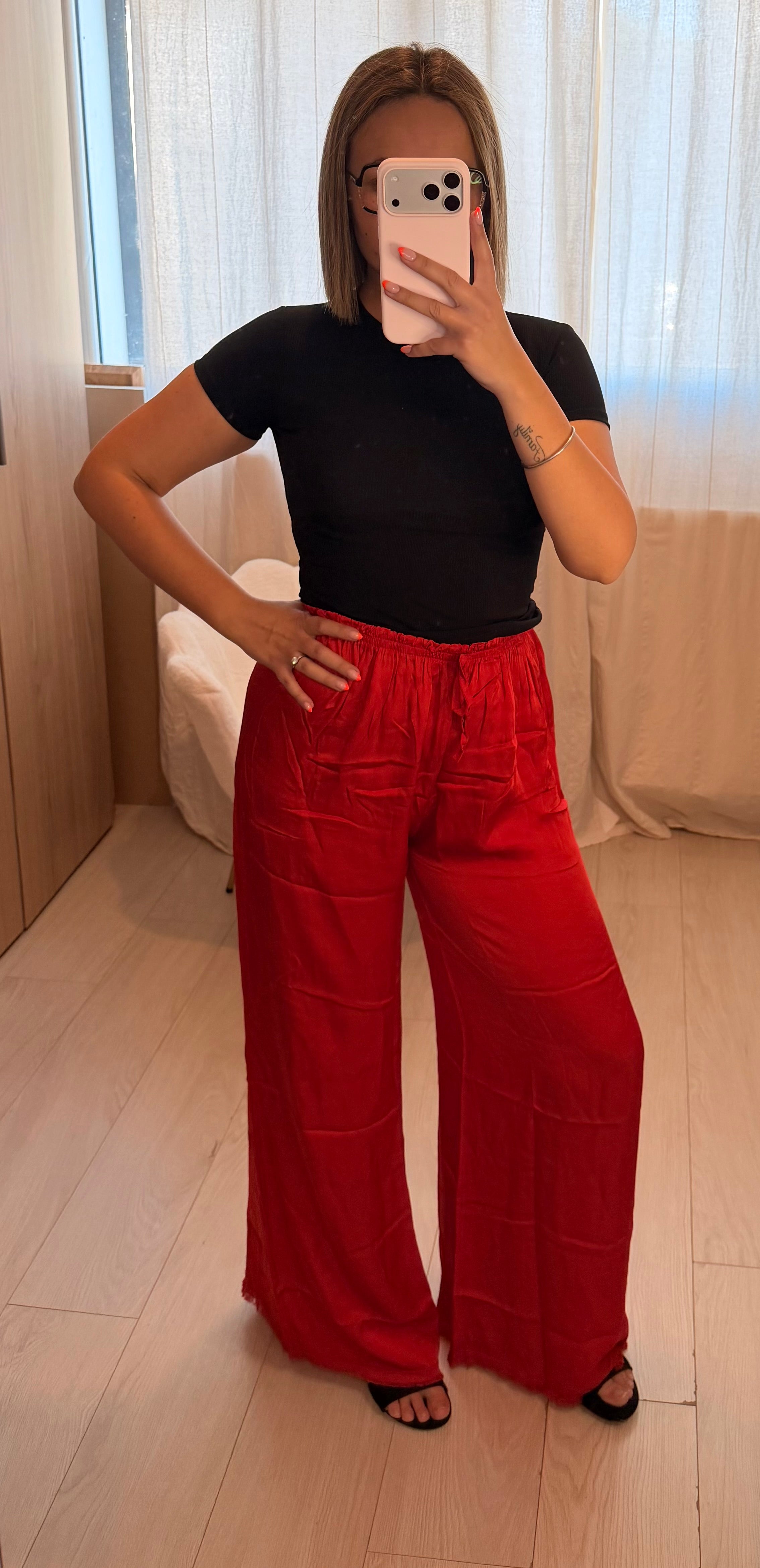 PANTALON LEA - ROUGE