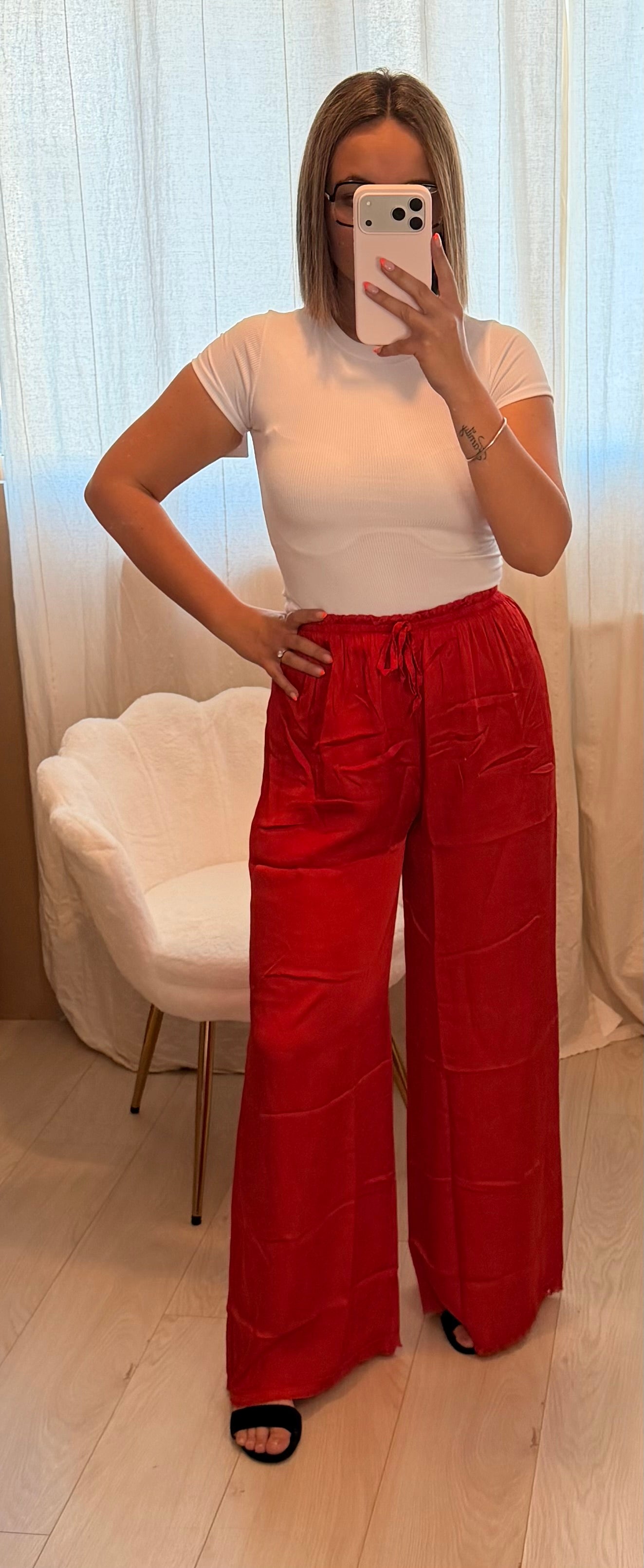 PANTALON LEA - ROUGE